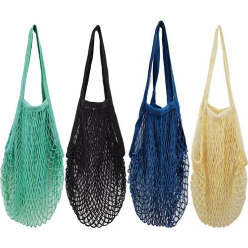 1PC Portable Large Capacity Shopping Mesh Storage Bag Hanging Folding Vegetable Fruits Net Bags Kids Toys Organize Mesh Bag