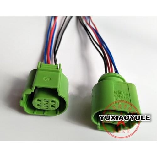 2pcs/lot 6 Pin/Way Female Taillight Tail Lamp Plug Connector Wire Harness Pigtail For Audi VW A4L B8 B9 A5 4H0 973 713 C