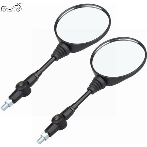 2Pcs Custom Black Universal Folding Motorcycle Mirror Motorbike Side Mirrors Rearview Mirror 8mm 10mm For Honda Yamaha Suzuki