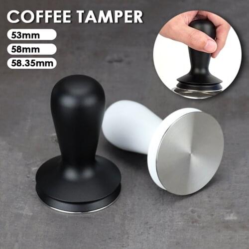 53/58/58.4MM Frosted Handle Tamper Stainless Steel Base Detachable Base Powder Press Solid Hammer Coffee Accessories For Barista