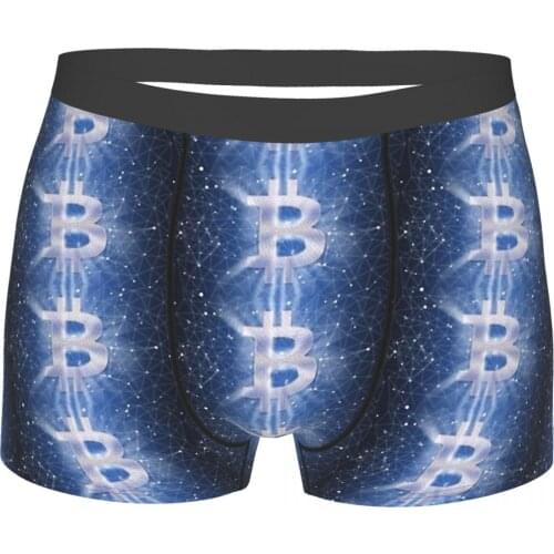 Bitcoin BTC Mining Bit Coin The New Standard Underpants Breathbale Panties Man Underwear Sexy Shorts Boxer Briefs