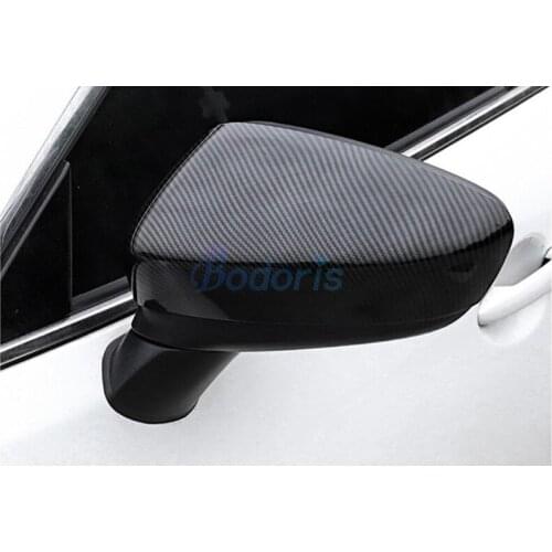 For Mazda CX-5 CX5 KF 2017 2018 2019 2020 Side Door Mirror Carbon Fiber Look Rear View Rearview Caps Trim Auto Car Accessories