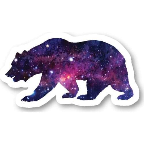 DasDecal Colorful Galaxy Bear Car Sticker Waterproof Decal Laptop Suitcase Guitar Truck Motorcycle Auto Accessories PVC,10cm*6cm