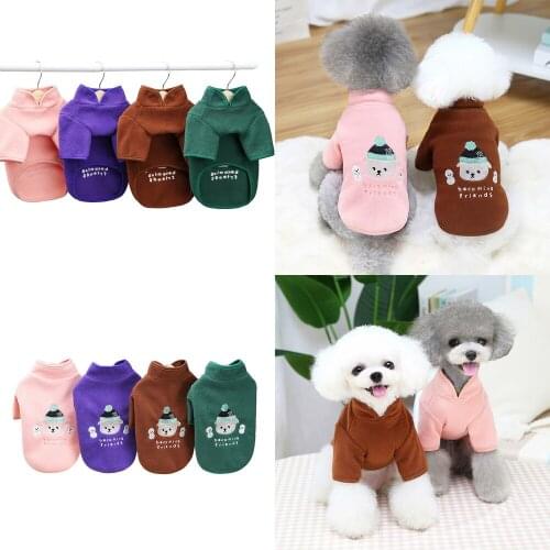 Cheap Pet Clothes Winter Dog Hoodies Cat Puppy Coat Outfit Yorkies Bichon Poodle Pomeranian Maltese Schnauzer Dog Clothing Shirt