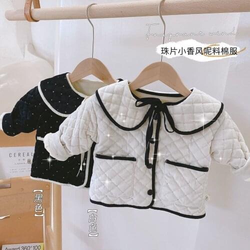 Kids' Coat Toddler Girl Fall Cotton Clothes Winter New Boys and Girls Phnom Penh Graceful Cardigan Baby Jacquard Jacket Fashion