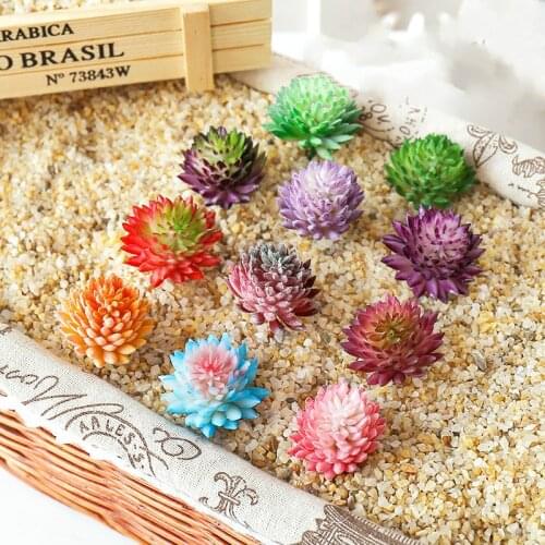 1pc Lovely Artificial Succulent Plants Lotus Landscape Decorative Flower Mini Multicolor Fake Succulents Plant Garden Decoration