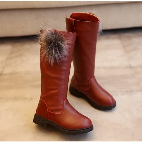 Leather winter Boots for kids girls 2019 Toddler Infant Kids Baby Princess High Top Shoes Fashion Leather Boots#G4