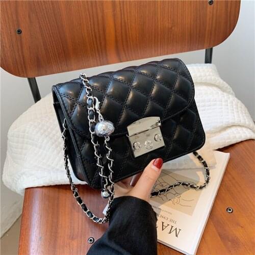 Lock Black Mini Bag Women Shoulder Bags 2021 Women Clutch Bags Ladies FLAP Crossbody Bag Sac Purses and Handbag Luxury Designer