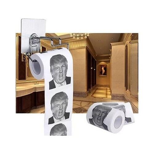 Fashion Donald Trump Humour Toilet Paper Roll Novelty Funny Gag Gift Dump Cleaning Paper