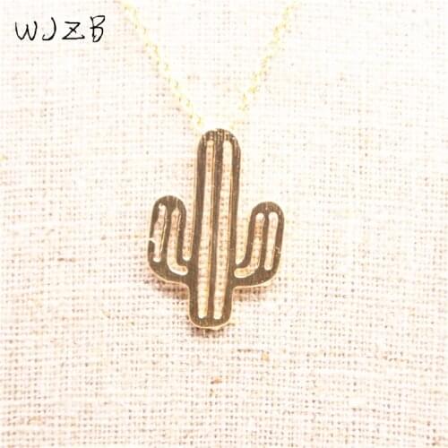 Fashion Trendy cactus pendant necklace.The cactus of a popular plant necklace for unisex