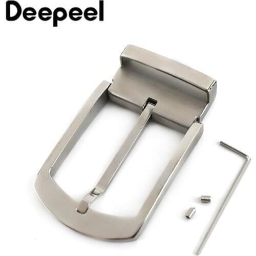 Deepeel 1pc Wide 40mm Mens Stainless Steel Pin Buckle High Quality Belt Buckles Accessories for Men Detachable Waistband YK763