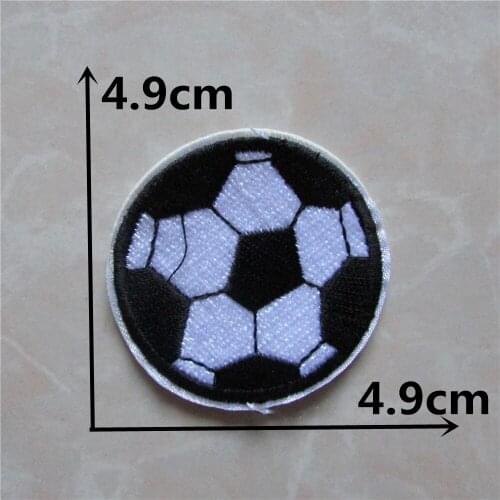 Cheap High quality 1PCS soccer ball patches stripes Clothing accessories Embroidery Applique Decoration Accessories Hotfix C212