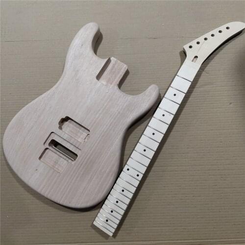 Unfinished Electric Guitar Kit Guitar Neck And Body DIY Parts