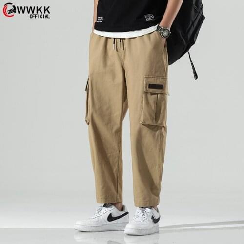 WWKK 2021 New Streetwear Hip hop Joggers Pants Men Loose Pants Ankle Length Trousers Sport Casual Sweatpants