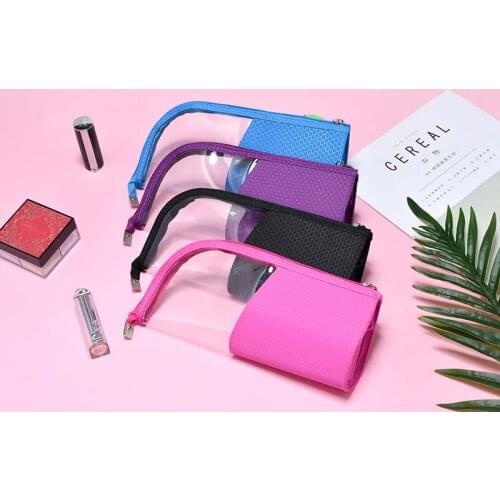 New Brushes Portable mini trumpet Waterproof Fashion Women Makeup Travel Cosmetic Bag Organizer Female beauty Brush storage case