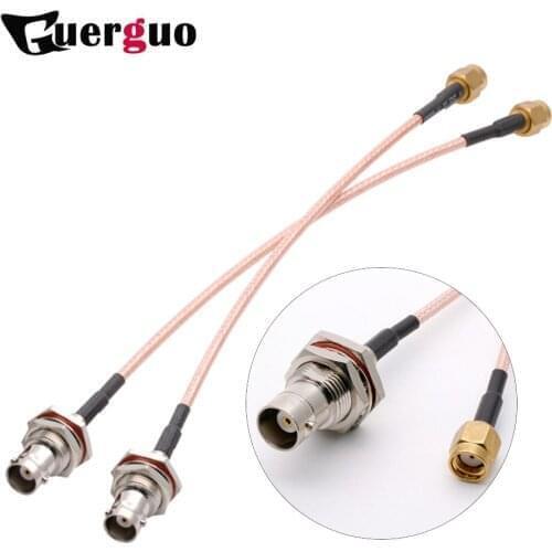 BNC Female To SMA RP SMA Male RF Connector Adapter Test Converter with Pigtail RG316 Cable 15CM 6"