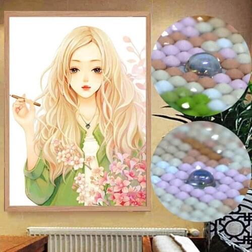 Full Diamond Embroidery painting Girl Special Shaped Rhinestones 5d Diamant Mosaic DIY Needlework