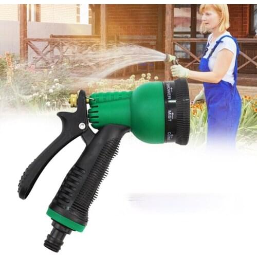 Durable Ajustable Hose Nozzles 8 Pattern Garden Water Gun High-pressure Water Spray Gun for Household Car Wash Water Gun Head