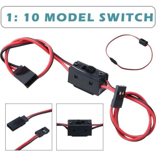 RC Car LED Light On/off Power Control Switch Dual Wires for SCX10 1/10 1/8 RC Rock Crawler Car Accessories