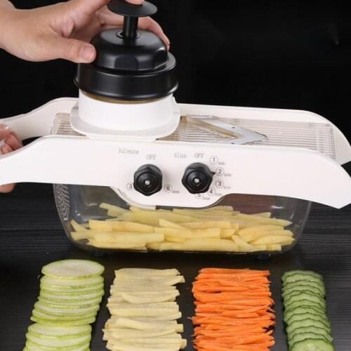 Adjustable Vegetable Cutter Slicer Stainless Steel Manual Food Chopper Grater Julienne Slicer Kitchen Onion Potato Shredder