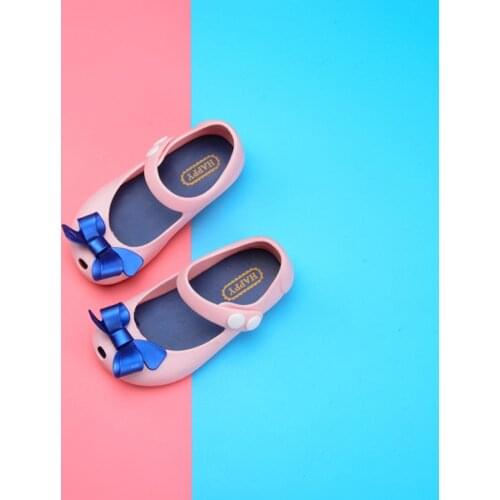 Summer Girl Sandals Cute Bow Baby Flat Shoes Breathable Buckle Sweet Princess Baby Children Cartoon Bowknot Sandals