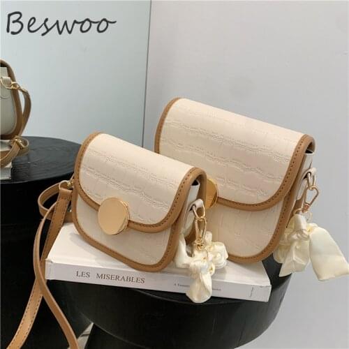 New Chic Bags 2021 Womens Brand Stone Print Patchwork Designer Bag Leather Simple Casual Female Bag Ins Scarves Shoulder Bag