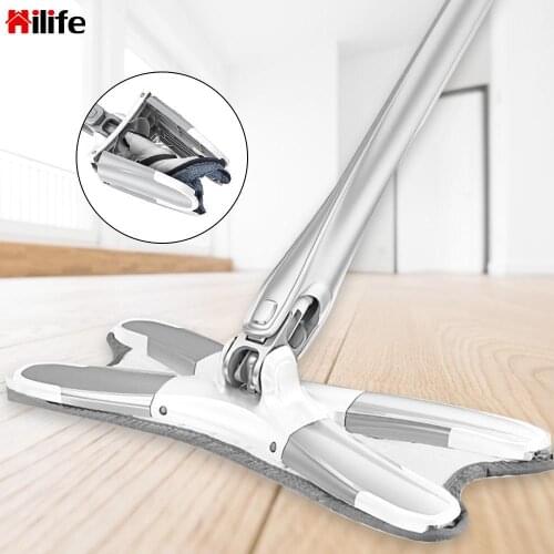 Microfiber X-type Manual Extrusion for Home Kitchen Household Cleaning Tools Hand Free Mop Washing Floor Mop