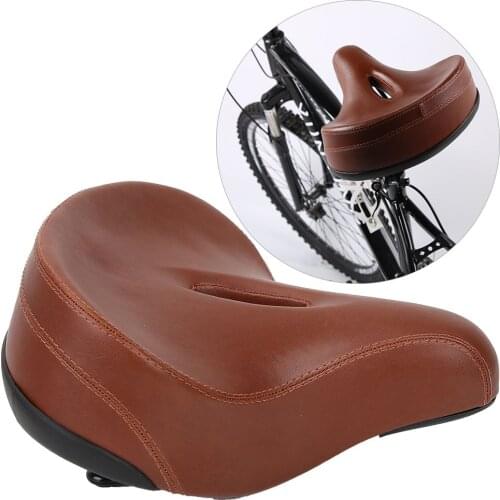 Bike Saddle Seat PU Leather Soft Comfortable Seat Pad MTB Road Shockproof Cycling Saddle Cushion Bicycle Accessories