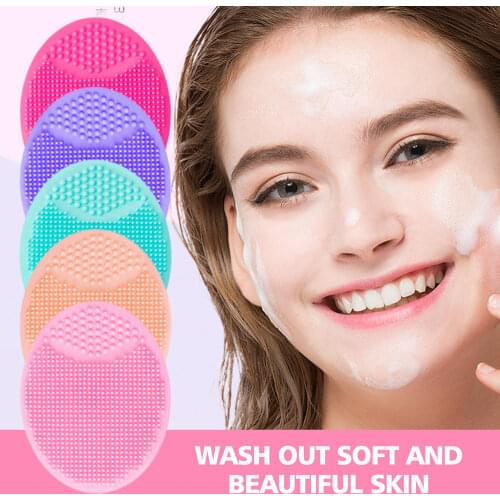 Silicone Face Cleansing Brush Mini Massage Waterproof Facial Cleansing Tool Soft Deep Face Pore Cleanser Brush Skin Care tools