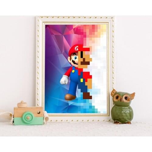 Nordic super mario Print On Canvas No Frame Canvas Painting For Living Room Scandinavian Home Decor