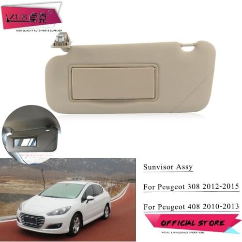 ZUK Auto Sunvisor Assembly With Mirror Without Lamp Gray Front Left Right For Peuget For 408 2010-2013 For 308 2012-2015