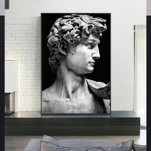 Modern Sculpture Art David Porarait Canvas Paintings on The Wall Art Posters and Prints Wall Hanging Pictures for Home Decor