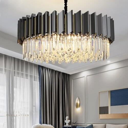 Modern Lustre Crystal Led Pendant Lights Living Dining Room Decor Led Pendant Lamp Bedroom Hanging Light Suspension Luminaire