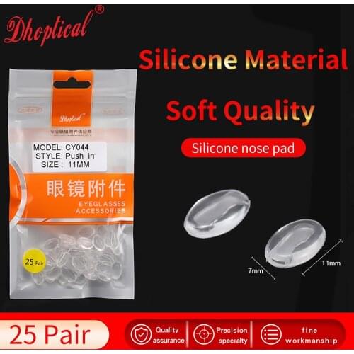 25 pair) pvc nose pad push in eyewear part accessories by dhoptical