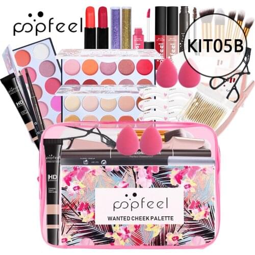 25 Pcs Professional Makeup Sets Eye Shadow Eyebrow Concealer Mascara Lipstick Suit Long-lasting Cosmetic Woman Gift TSLM1
