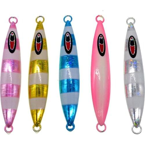 5PCS Deep sea Fishing Spoon Lure Night Luminous Metal Jig Jigging Lure Jigbait spoon baits 80/100/120/150/200/300/400g