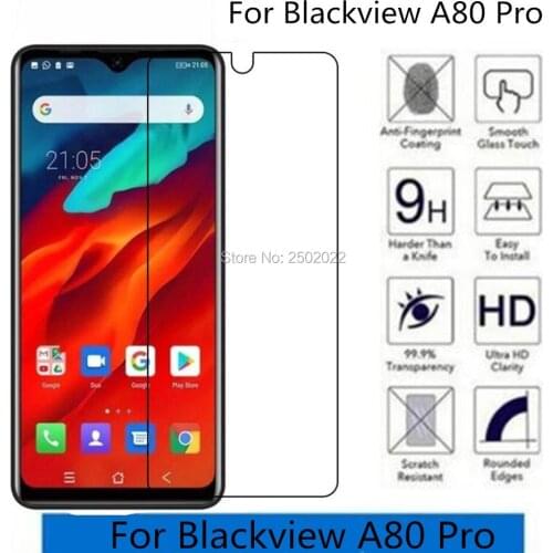 5PCS Tempered Glass For Blackview A80 Pro 9H High Quality Protective Film Explosion-proof Screen Protector For Blackview A80 Pro