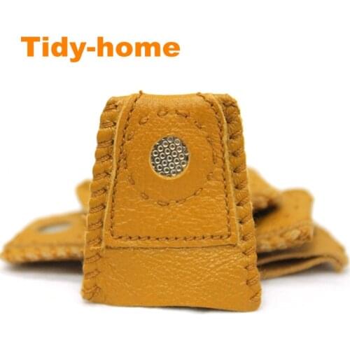 1 Piece Leather Thimble Soft Sheepskin Thimble Needlework Finger Cover Patchwork Thimble Patchwork Tools