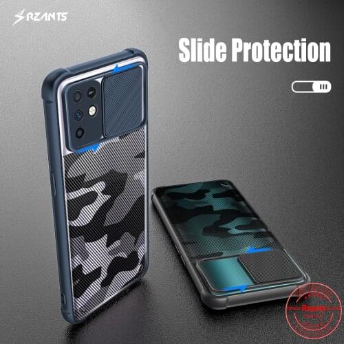 Rzants For Infinix Note 10 Infinix Note 10 Pro Case Hard [Camouflage Lens] Camera Protection Slim Hlaf Clear Cover