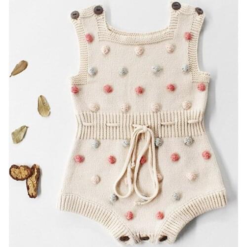 Colorful ball design newborn baby romper autumn cotton knitted infant bodysuit toddler overalls children onesie/Babykleidung