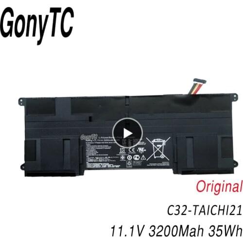 GONYTC New C32-TAICHI21 Laptop Battery for ASUS Ultrabook TAICHI21 TAICHI 21 C32-TAICHI21 CKSA332C1 11.1V 3200mAh 35Wh