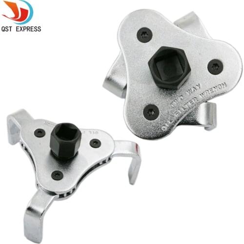 Car Repair Tools Adjustable Two Way Oil Filter Wrench Tool with 3 Jaw Remover Tool for Cars Trucks 66-116mm