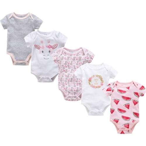 Unisex Baby Clothes ropa de bebe 100%Cotton Short Sleeve Bodysuit 3M 6M 9M 12M Overalls Infant Outfit Jumpsuit