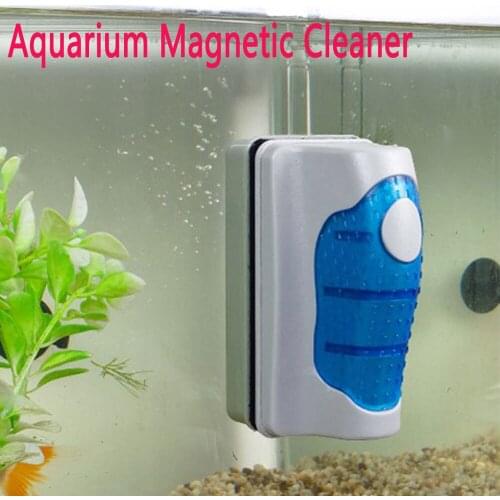 Magnetic Practical Floating Magnetic Brush Aquarium Fish Tank Glass Algae Scraper Cleaner Aquarium Window Cleaning Magnets Brush