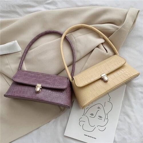 Fashion PU Leather Crocodile pattern Mobile phone Bag Small Shoulder Bag Women Underarm bag Female Coin Purse Pocket Handbag