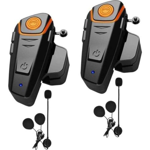 Motorcycle Bluetooth Headset,BT-S2 Type-C New Version 1000M Helmet Intercom Headphones Up to3 Riders Supports FM Radio GPS(Dual)