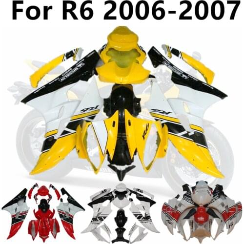 Motorcycle for YAMAHA YZF1000 06 07 Full Fairing Kits R6 2006 2007 Bodywork Cowling Kit Parallel Pull Sticker Injection ABS