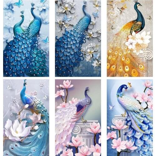 Wen Zuan Animal 5D Diamond Painting Full Square/Round Diamond Embroidery Bluebird Mosaic Sale Cross Stitch Kits Home Decor Gift