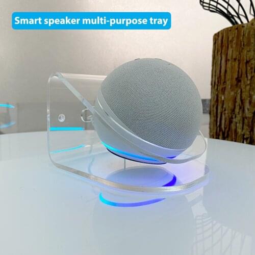 Wall Mount Stand Hanger For Alexa Echo Dot 4th Gen Smart Speaker Outlet Holder Space Saving Bracket Speaker Shelf Stable Stand