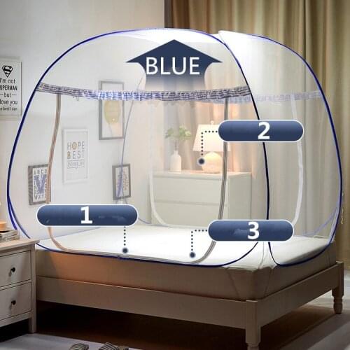 New Portable Mosquito Net Double bed curtain Folding bed curtain Canopy Tent Adults Mosquito Nets Kids Mosquitero Netting L